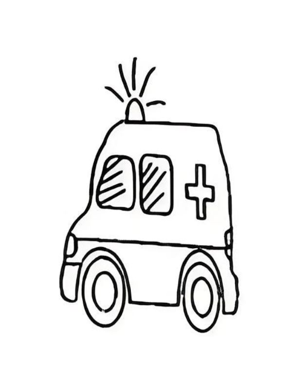 tô màu xe cứu thương 24