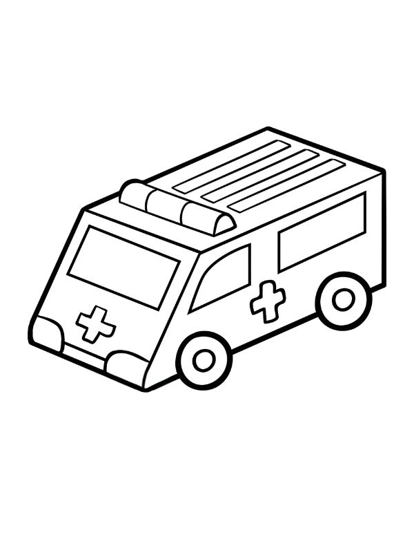 tô màu xe cứu thương 25