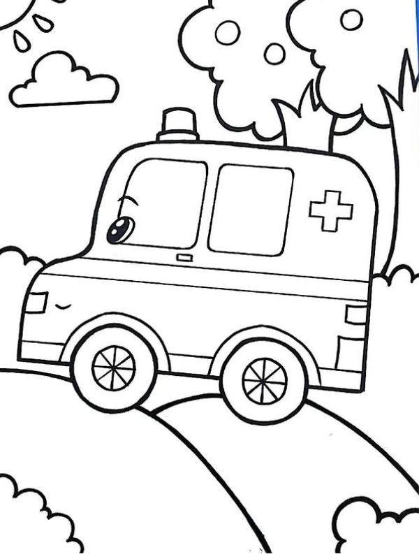 tô màu xe cứu thương 29