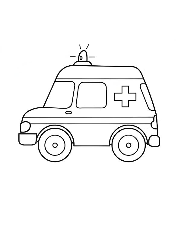 tô màu xe cứu thương 3