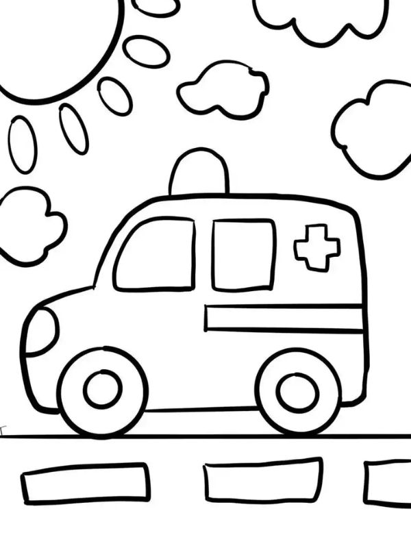 tô màu xe cứu thương 5