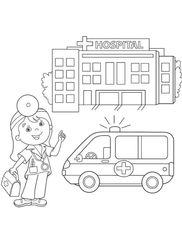 tô màu xe cứu thương 6