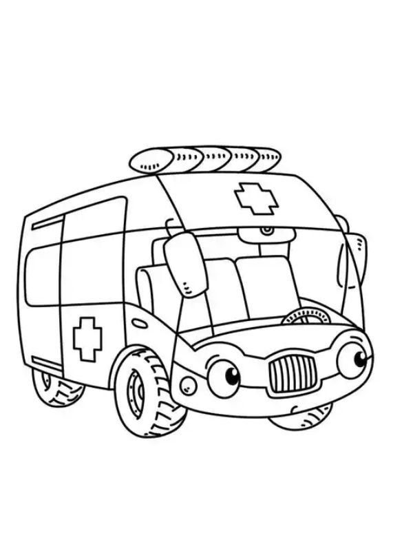 tô màu xe cứu thương 7