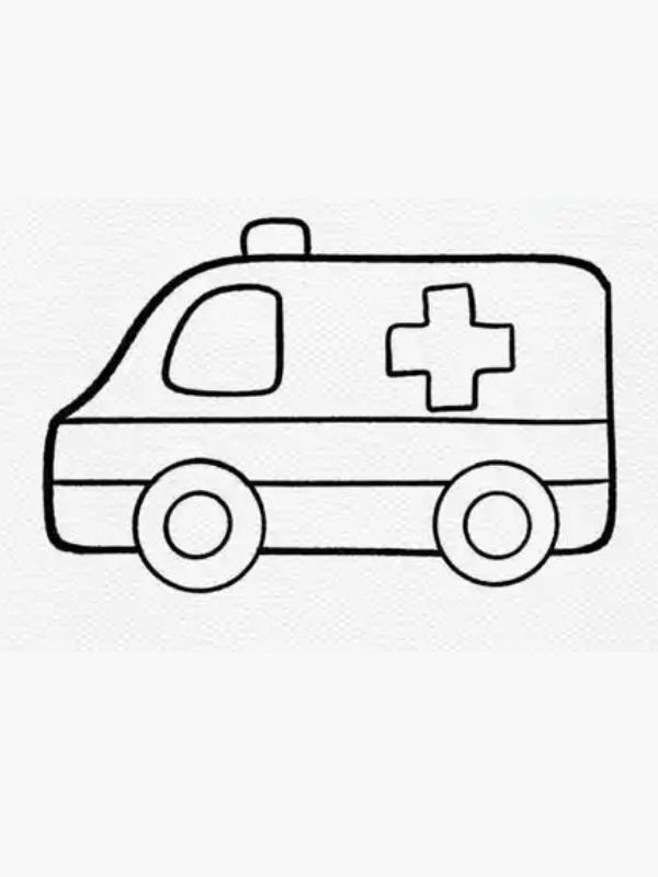 tô màu xe cứu thương 8