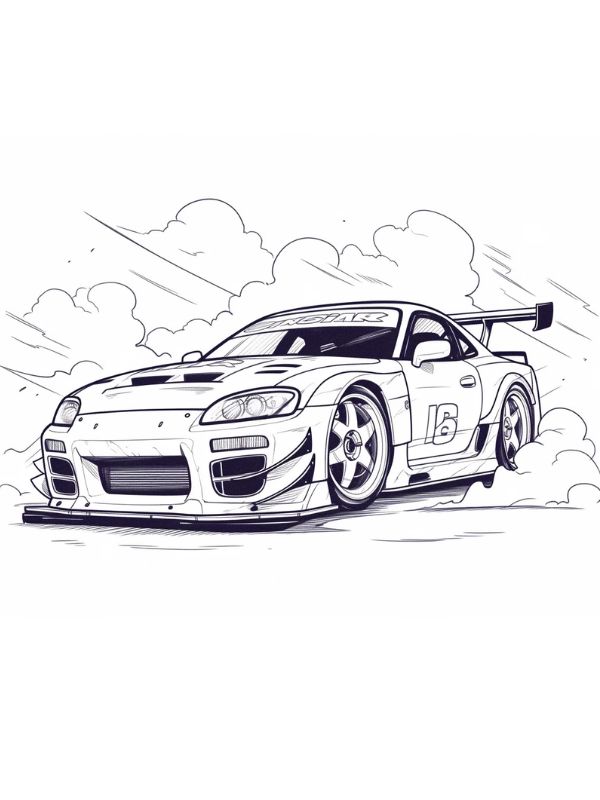 tô màu xe đua 10
