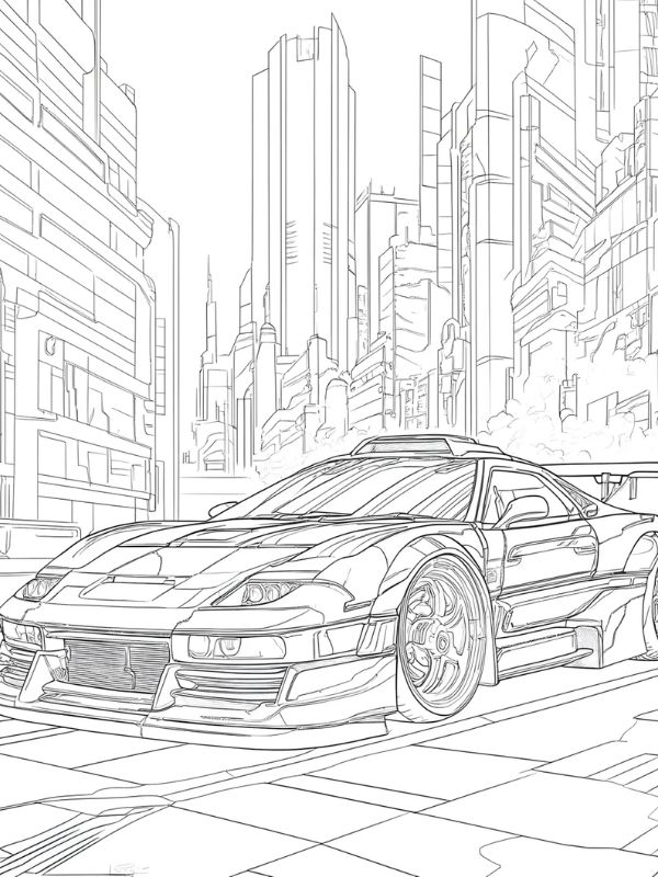 tô màu xe đua 16