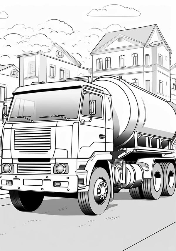 tô màu xe tải 24