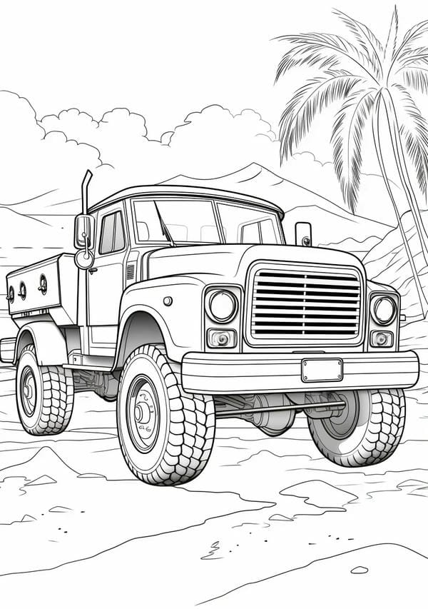 tô màu xe tải 25