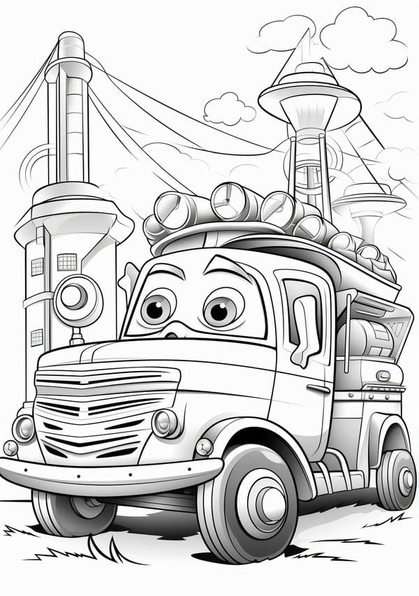 tô màu xe tải 29