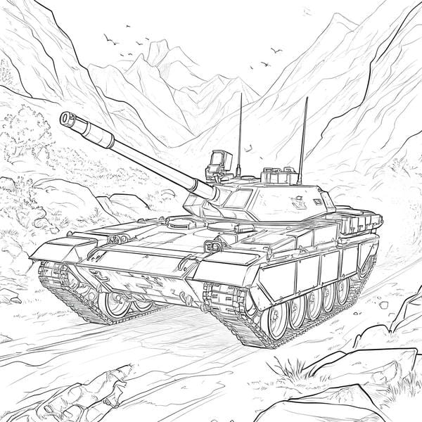tô màu xe tăng 1