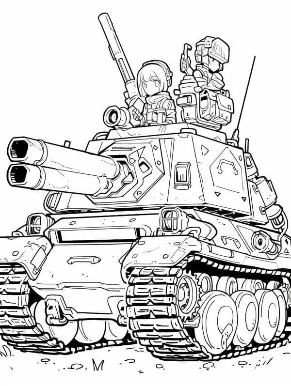 tô màu xe tăng 14