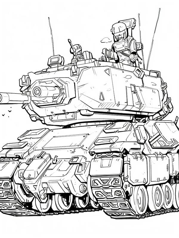 tô màu xe tăng 16