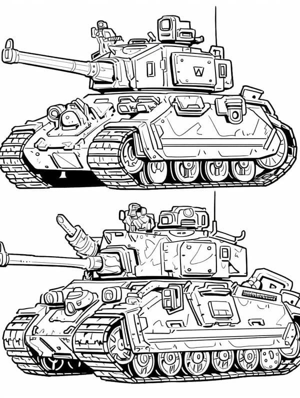 tô màu xe tăng 17