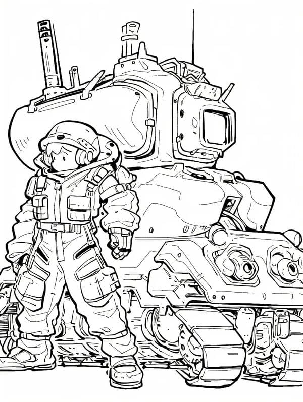 tô màu xe tăng 18