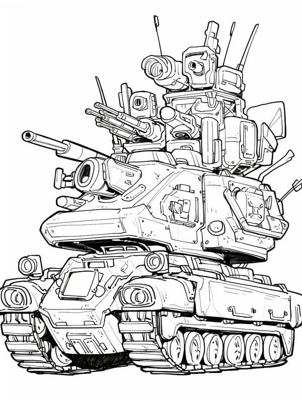 tô màu xe tăng 19