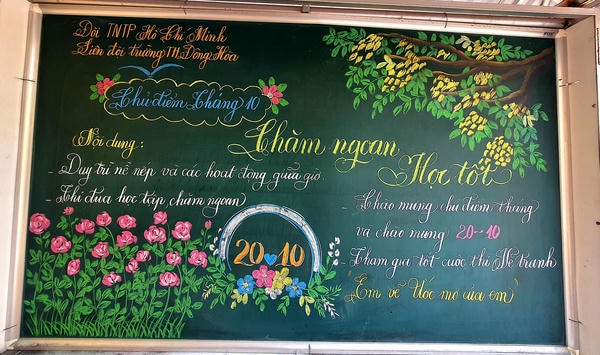 trang trí bảng 20 10 16