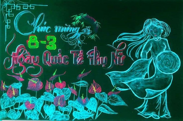 trang trí bảng 8 3 21