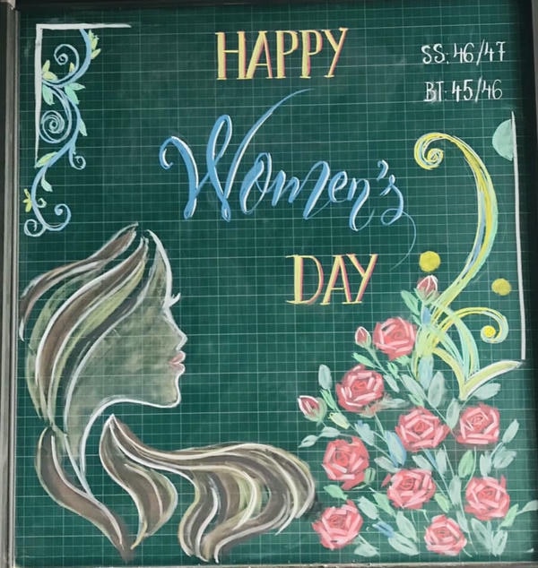 trang trí bảng 8 3 7