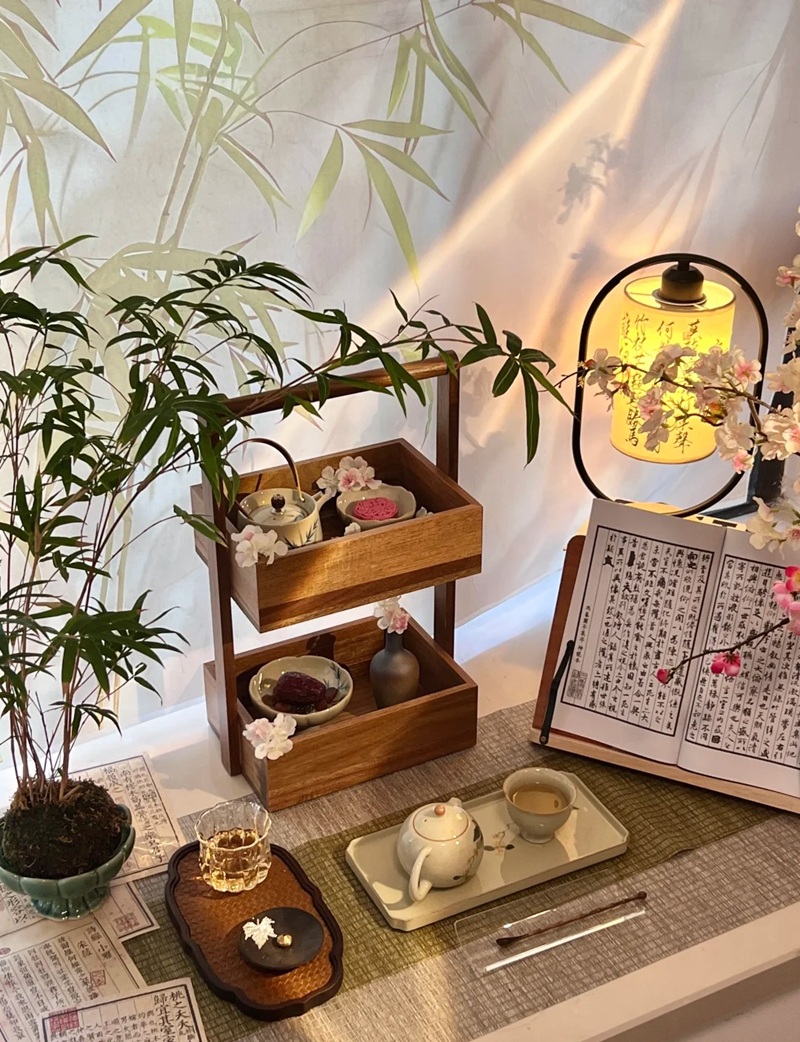 trang trí phòng trà 3