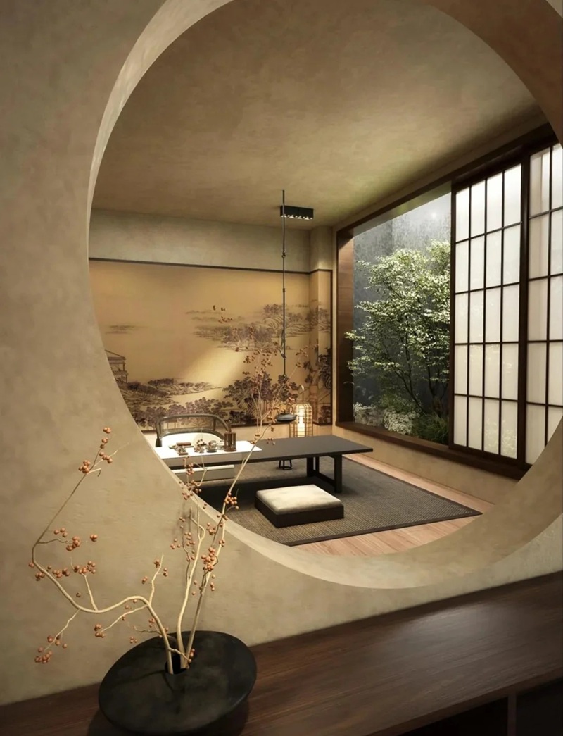 trang trí phòng trà 8