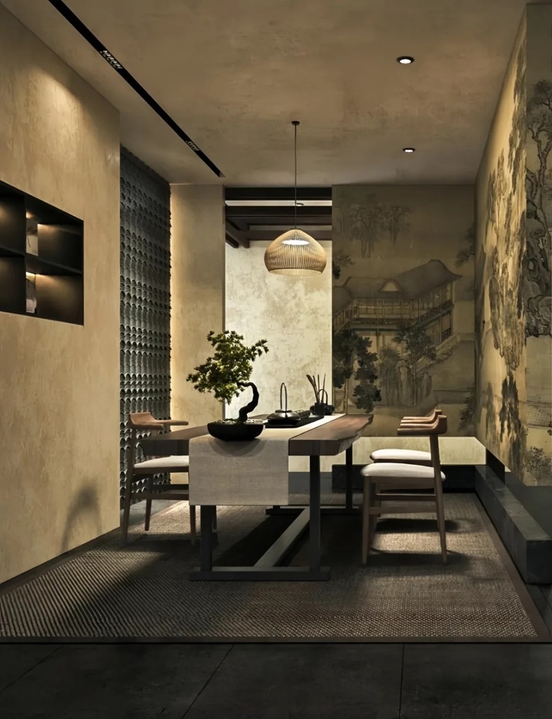 trang trí phòng trà 9