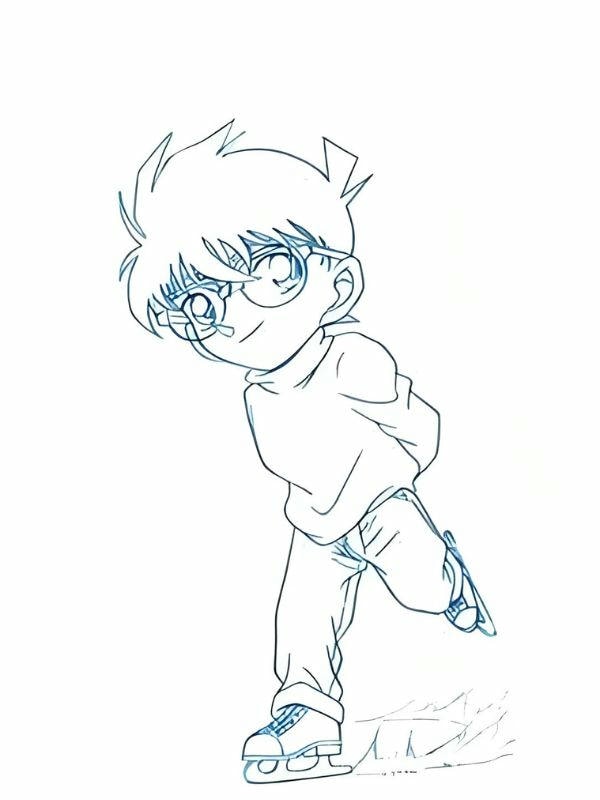 tranh tô màu anime conan