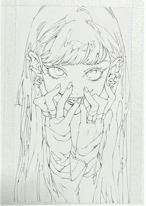 tranh tô màu anime girl ngầu​ 1