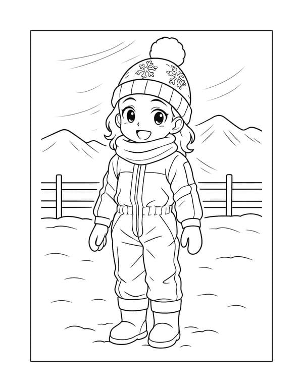 tranh tô màu anime girl ngầu​ 12