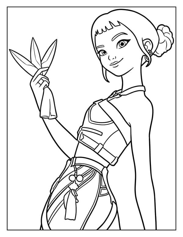 tranh tô màu anime girl ngầu​ 15