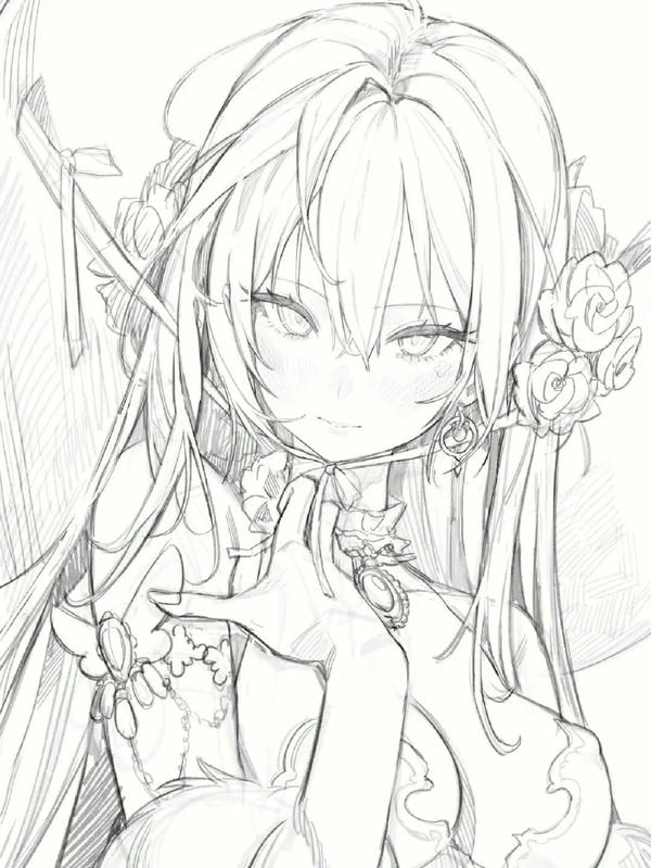 tranh tô màu anime girl ngầu​ 15