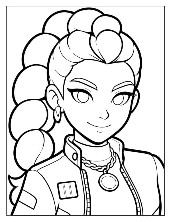 tranh tô màu anime girl ngầu​ 16