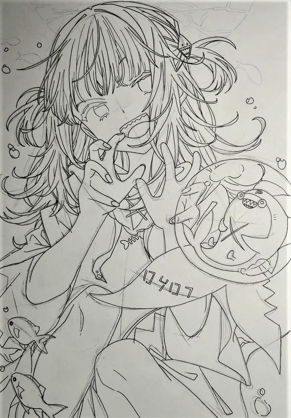 tranh tô màu anime girl ngầu​ 17