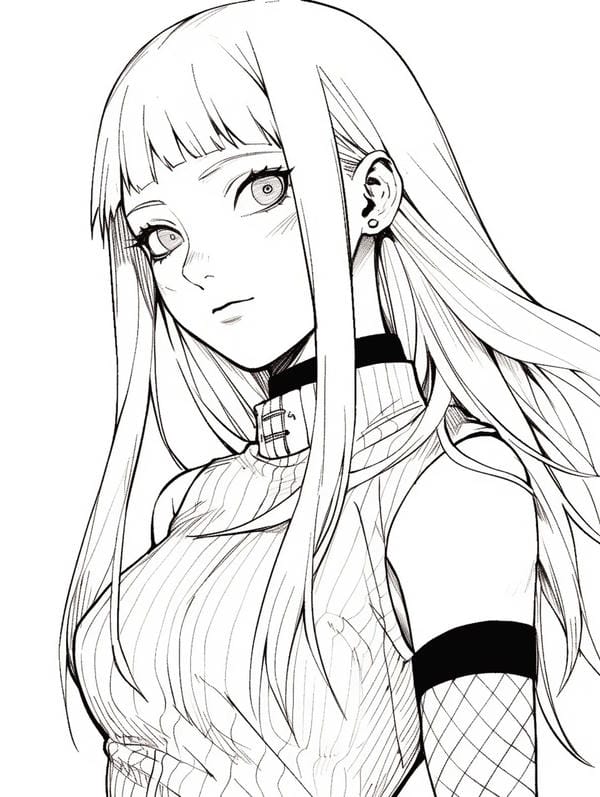 tranh tô màu anime girl ngầu​ 18