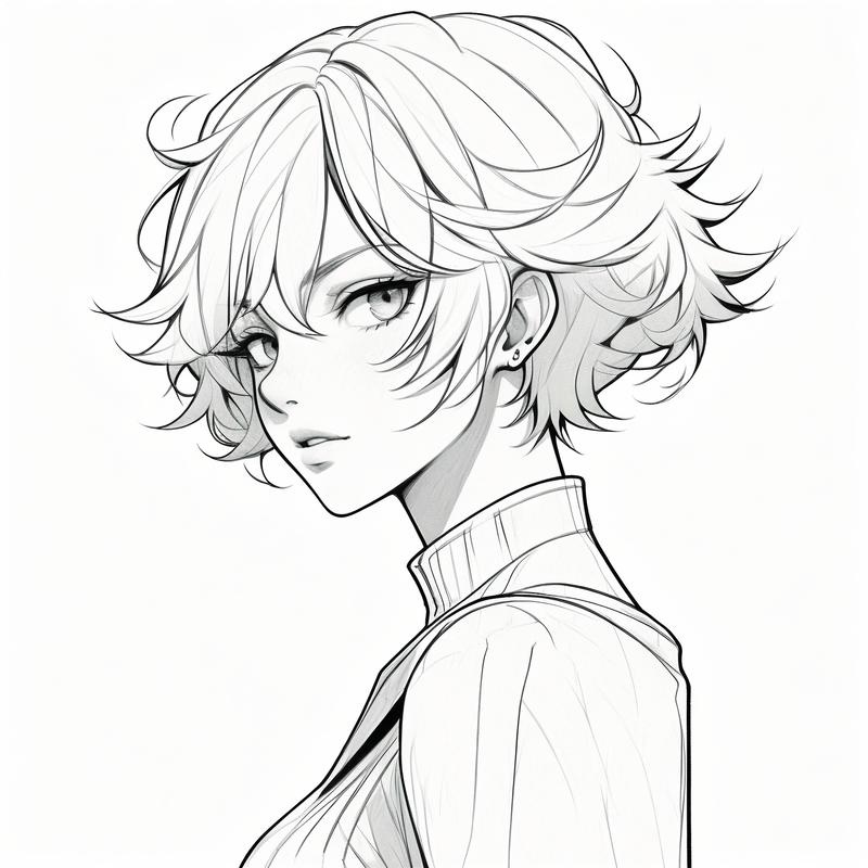 tranh tô màu anime girl ngầu​ 2