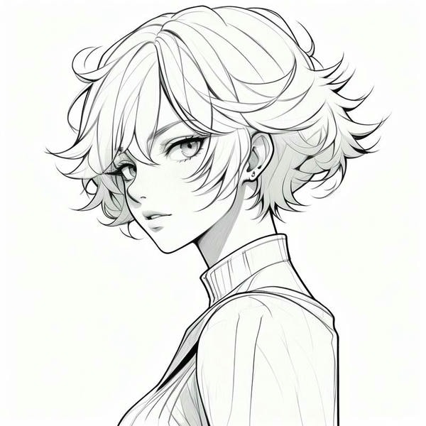 tranh tô màu anime girl ngầu​ 2