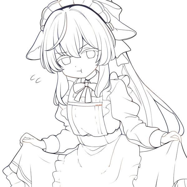 tranh tô màu anime girl ngầu​ 20