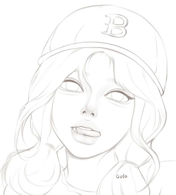 tranh tô màu anime girl ngầu​ 21