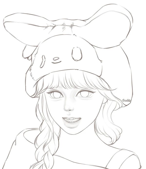 tranh tô màu anime girl ngầu​ 22