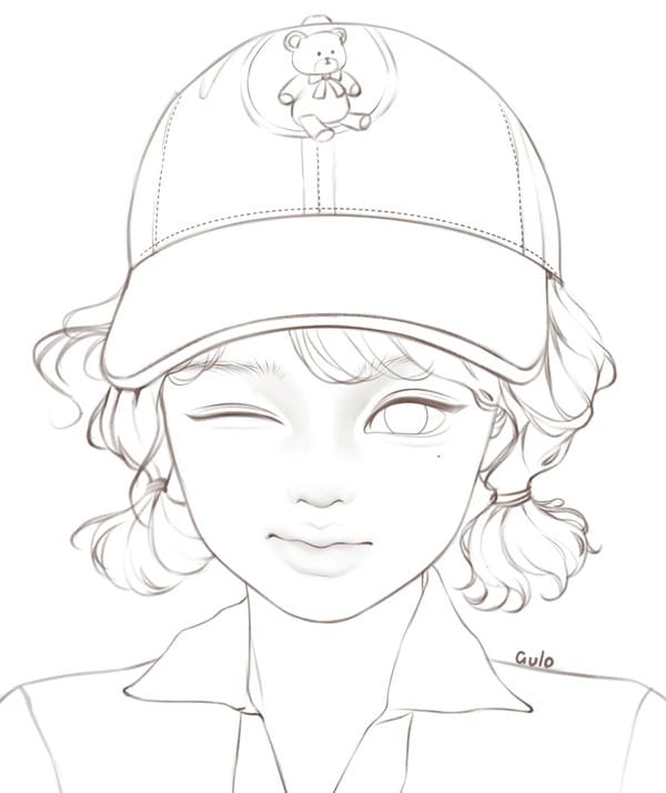 tranh tô màu anime girl ngầu​ 23