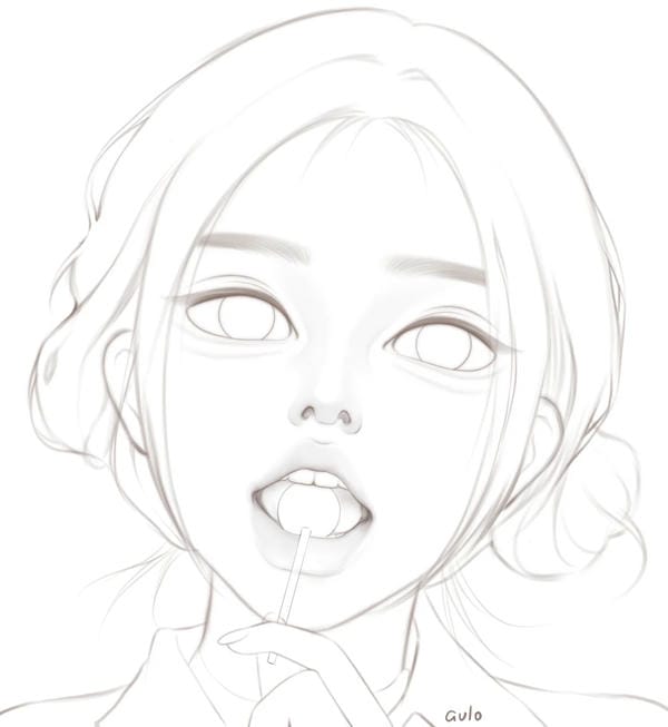 tranh tô màu anime girl ngầu​ 26