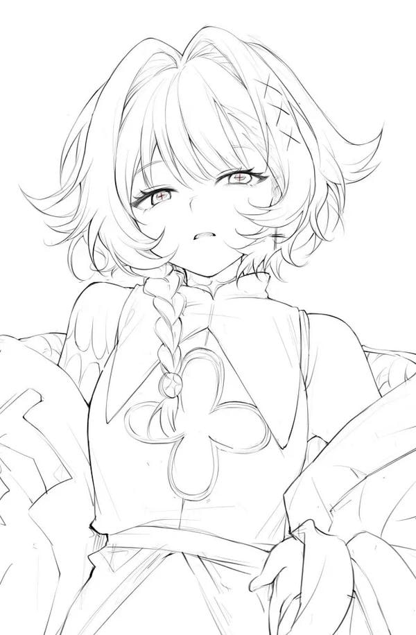 tranh tô màu anime girl ngầu​ 29