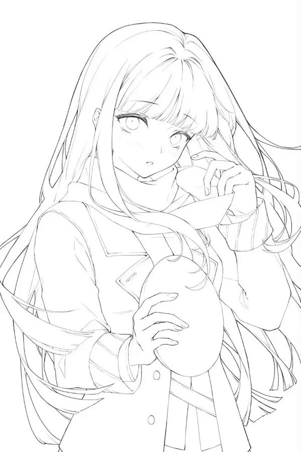 tranh tô màu anime girl ngầu​ 30