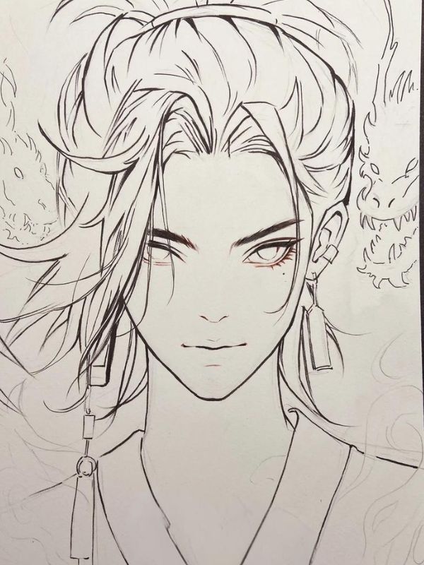 tranh tô màu anime girl ngầu​ 33