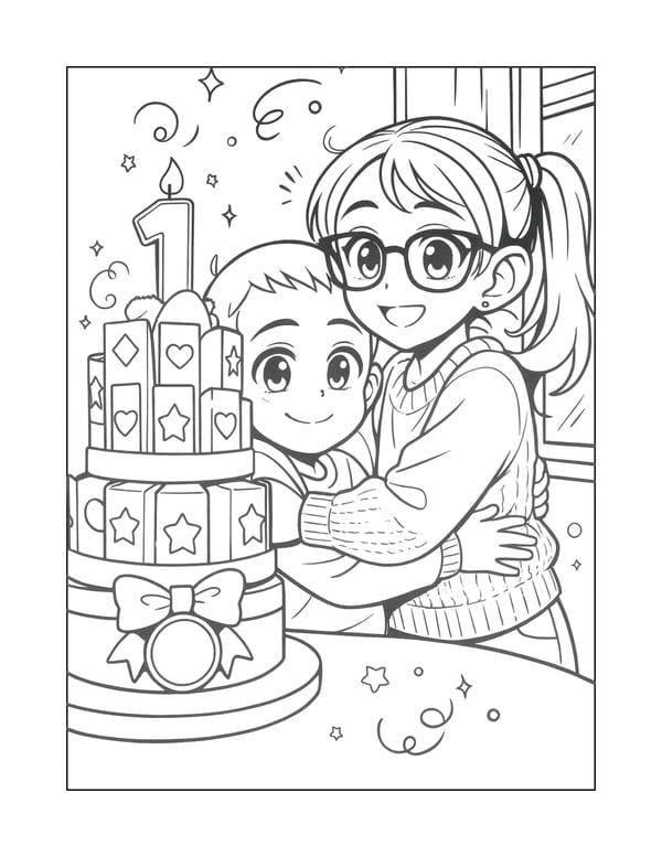 tranh tô màu anime girl ngầu​ 4