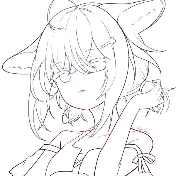 tranh tô màu anime girl ngầu​ 4