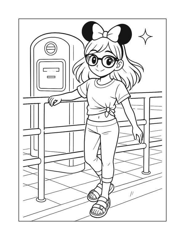 tranh tô màu anime girl ngầu​ 5