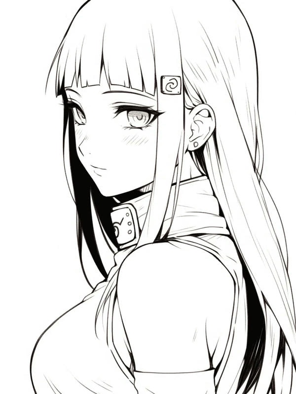 tranh tô màu anime girl ngầu​ 6