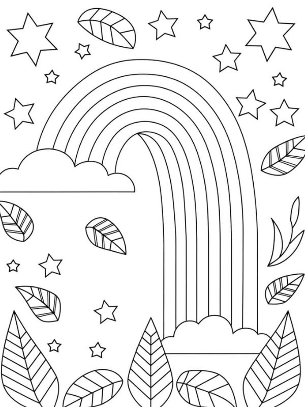 tranh tô màu cầu vồng