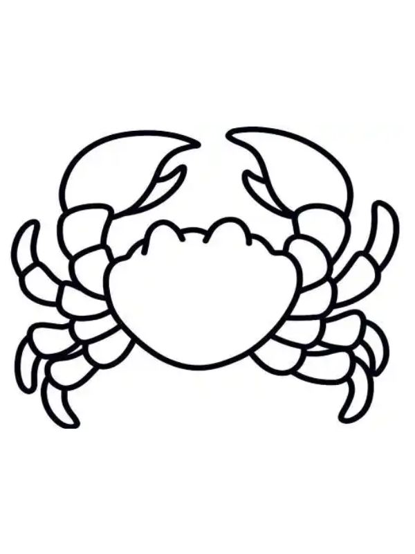 tranh tô màu con cua