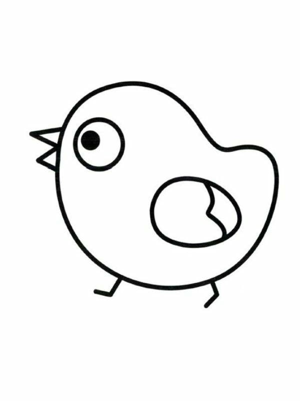 tranh tô màu con gà con 15